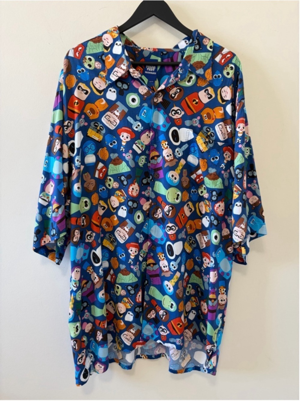 NWOT Disney Parks Disneyland Pixar Fest Passholder Exclusive Button Up Shirt XXL
